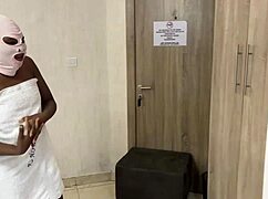 Sexy ebony's hotel quickie turns wild with anal rimming buttplug farts and screams