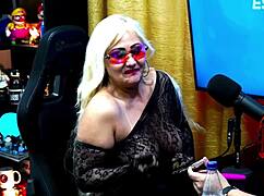 ruan slips vibrator on andressa sanchez's perky milf tits she moans hard in podcast