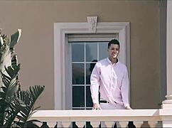 hey neighbor's petite teen with small tits takes your monster cock doggystyle