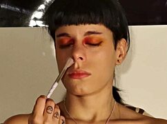 i can't believe this teen goth girl's huge snot sneeze fetish in hd pt1