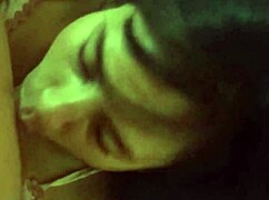 he shoves cock in her mouth waking her up for hot blowjob then she rides to creampie orgasm.