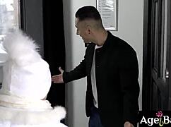 only this young stud's massive cock satisfies granny malya fully