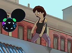 dancing figure from bobs burgers movie gets lightwave bridge by deadmau5 vibes