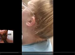 Bodybuilder masturbates to old interracial videos of submissive redhead strwbrry getting monster cock pounded