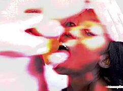 Oiled Ebony Teen Goes from Assfucking to Cum-Eating Deepthroat