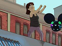 dancing figure from bobs burgers movie gets lightwave bridge by deadmau5 vibes