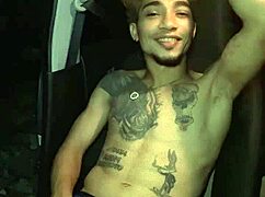 sexy dominicano latina with curvy body dances sensual outdoors at wild party