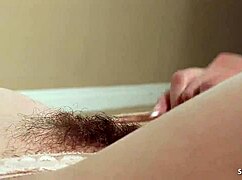 Petite Bushy Pussy Takes Blonde's Strapon First Time!