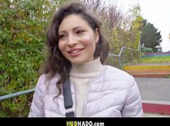 Wow! Huge cock public blowjob explodes into wild POV pounding!