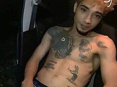 sexy dominicano latina with curvy body dances sensual outdoors at wild party