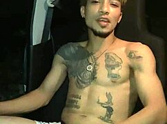 sexy dominicano latina with curvy body dances sensual outdoors at wild party