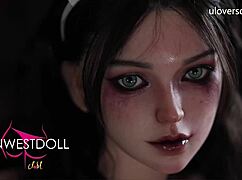 halloween devil nurse sex doll gets fucked hard by patient in hospital cosplay