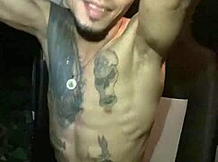 sexy dominicano latina with curvy body dances sensual outdoors at wild party