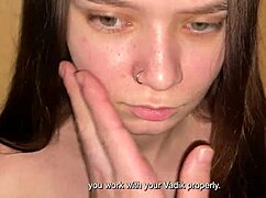 stepdad's massive cock comforts terrified stepdaughter hiding in closet while she drools all over it