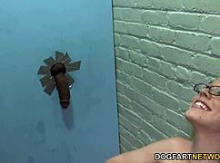 Lily Labeau Sucks Monster Black Cock Gloryhole Slut