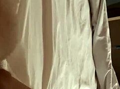 My friend kneels and sucks my throbbing cock eagerly