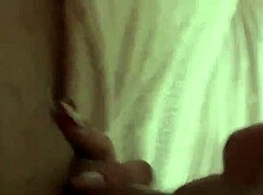 My friend kneels and sucks my throbbing cock eagerly