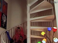 pink-haired brittany pegs vanessa lane's juicy ass with huge strap-on 😈🔥