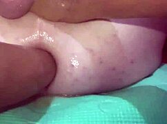 stretching his asshole wide for the 3rd time today with deep anal fisting play