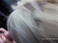 Blonde hitchhiker, wanna see you suck that cock deep in the car on the road?