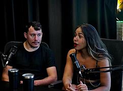 hot latina vadia gets dominated in public fetish game with singer on sheer red lingerie