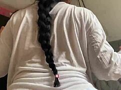 stepsister sneaks into room begging for hard fuck and facial cumshot on her face