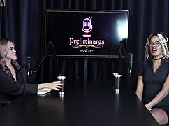 NAOMI CAMPOS IN SHEER RED LINGERIE SPARKS LESBIAN SWINGER FANTASIES!