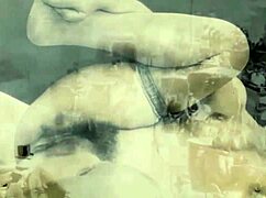 Vintage hairy pussy bent over doggystyle outdoors