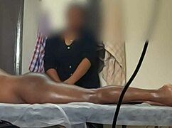 thai girl flashes ass during massage session