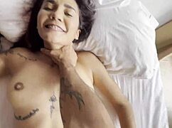 my boyfriend's away so his friend bends me over for rough pussy pounding