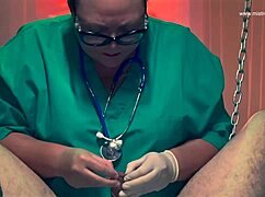 Bound Big Tits Nurse Under Mistress April's Brutal Cock Clinic Domination and Anal Torment