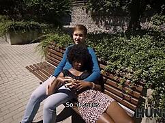 old guy picks up cheating ebony slut girlfriend for interracial doggystyle cuckold pounding