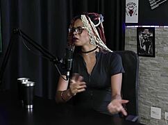 NAOMI CAMPOS IN SHEER RED LINGERIE SPARKS LESBIAN SWINGER FANTASIES!