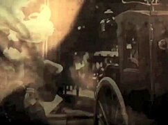 Vintage hairy pussy bent over doggystyle outdoors