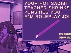 giantess teacher shrinks you for f4m feet joi cum commands