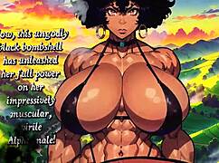 Ebony bodybuilder takes massive black cock massacre pounding her holes