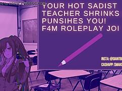 giantess teacher shrinks you for f4m feet joi cum commands