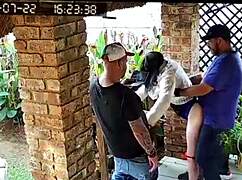 cuckold friend begs me to fuck his petite slut wife doggystyle while he jerks off