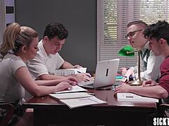 Heather Honey Teases Big-Ass Gangbang Classmates