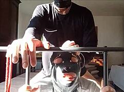 laura rocks heels as bondage milf takes rough cock in stockings