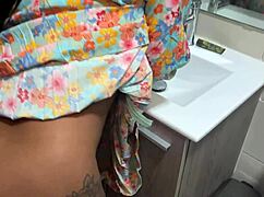 stepson done jerking begs submissive stepmom leyne rodriguez for pussy?