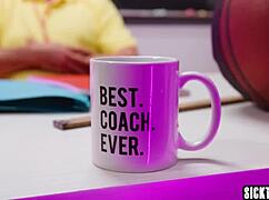 Khloe Kay and Izzy Wilde Tease Coach with Mouth Play Skills