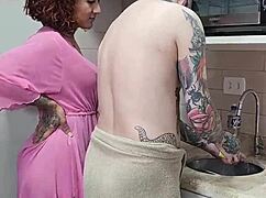 Just home from work and that naughty one fucked me everywhere