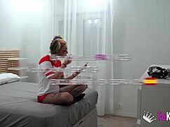 Lady Medusa as Nasty Harley Quinn Flashes Petite Tits Outdoor Hunts Big Cock for Deepthroat Doggystyle Public Fuck