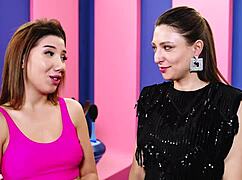 Italian beauty layla giggles wildly in extreme feet tickling challenge by talia mint!