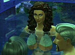 AJAY POUNDS CHEERLEADING SQUAD POOLSIDE WITH MONSTER COCK!