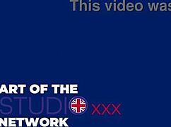 naughty student slurps unknown cock under milking table