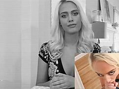 Innocent blonde babe falls for the trick and bares her natural big tits