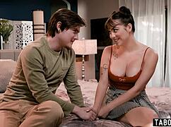 stepmom instructs anal assfucking to save stepson for marriage threesome