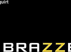 Sabrina Sabrok's tattooed tits and ass get choked fucked deep by Brazzers studs. Enter xvpromo for discount.